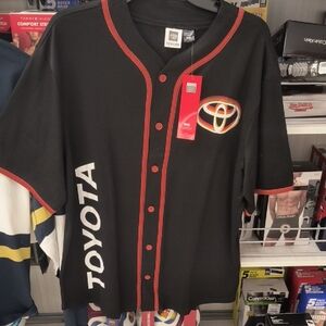 Toyota Black and Red Baseball Jersey